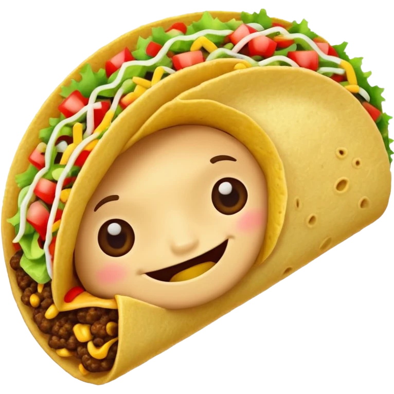 Taco eating a taco emoji
