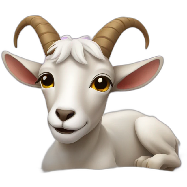 Goat in bed emoji