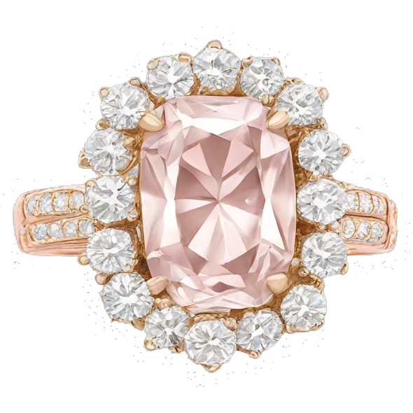 Vintage Pale Pink diamond ring emoji