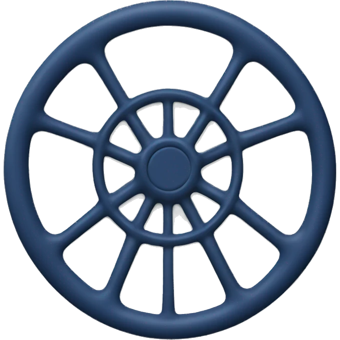 dark blue steering wheel vinyl record emoji