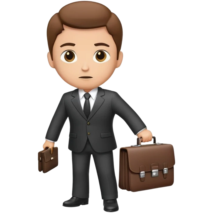 business person in suit with briefcase emoji