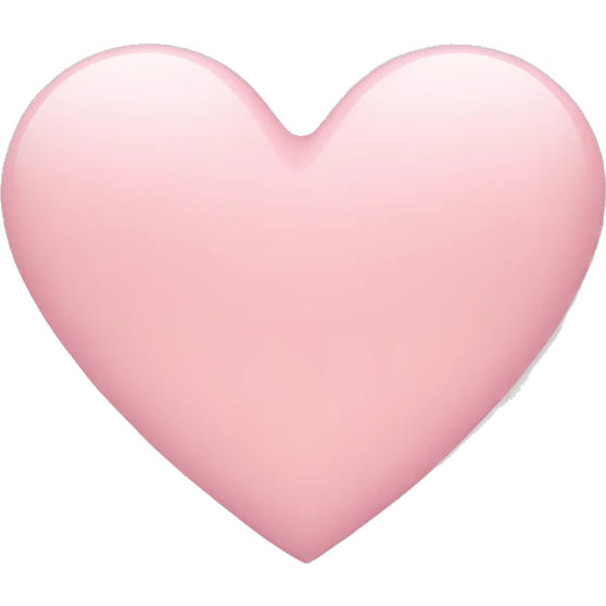 Light pink colored heart emoji
