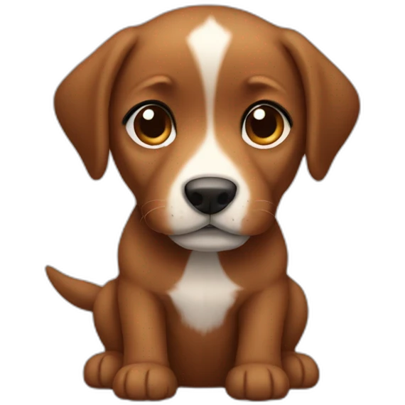 Completely Brown puppy emoji