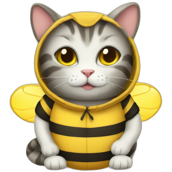 cat in a bee costume emoji