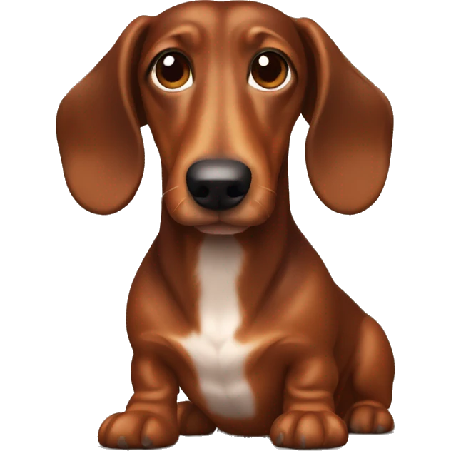 long brown hair wiener dog  emoji