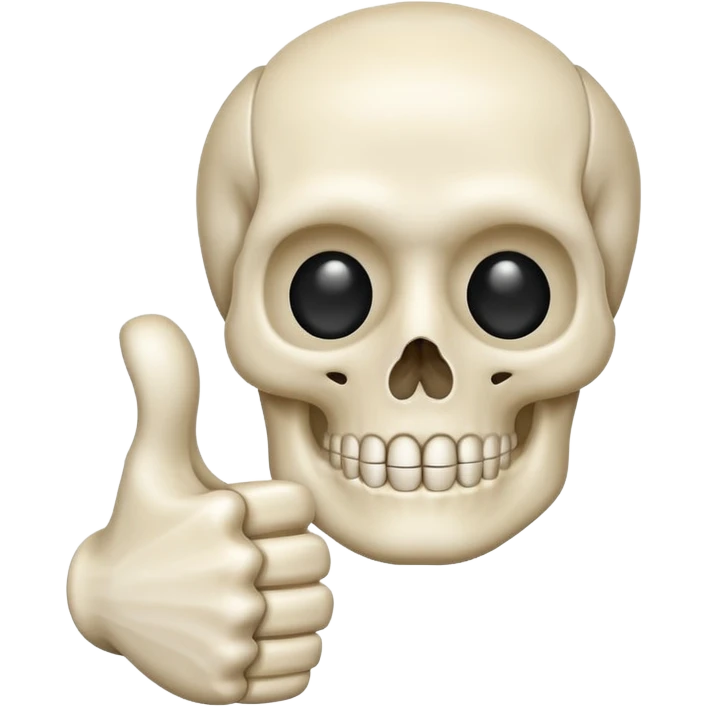 thumbs up bone emoji