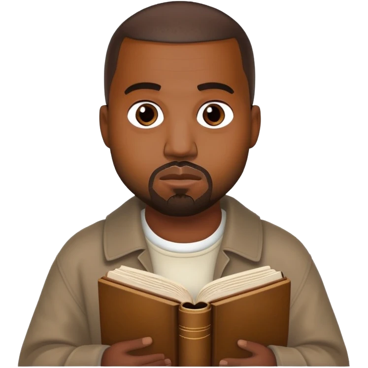 Kanye holding bible emoji