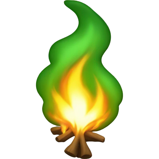 Green fire emoji