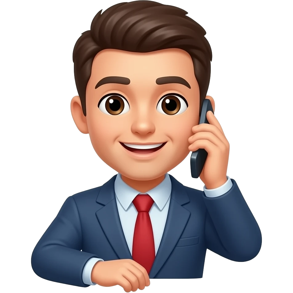 Sales Person which is calling with a customer emoji