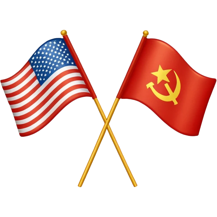 Una bandiera con metà US e metà URSS emoji