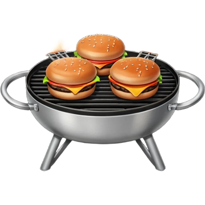 grilling burgers and rib ticklers emoji