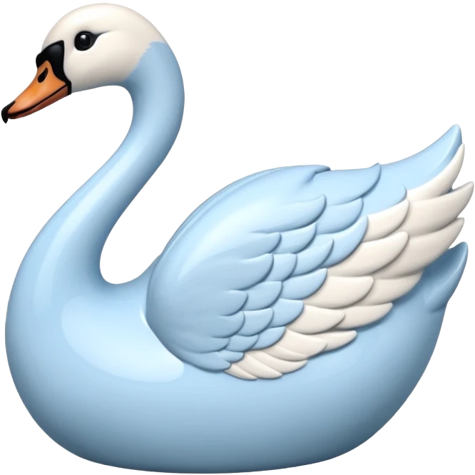 Light blue swan shaped vase  emoji