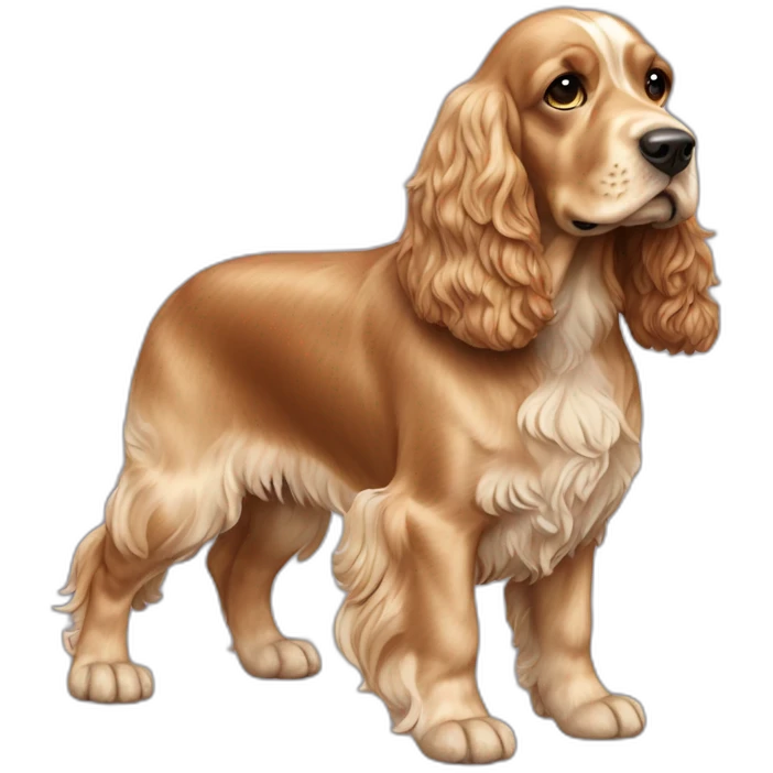 Dog-golden-english-cocker-spaniel-full-body emoji