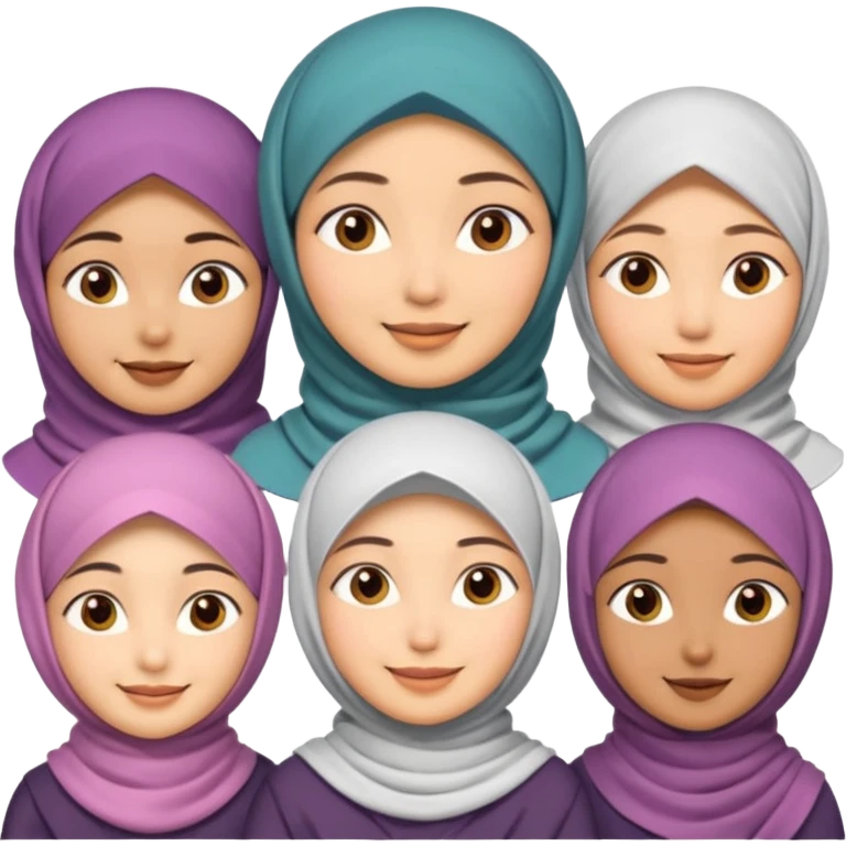 multicultural people include asian, indian, hijab emoji