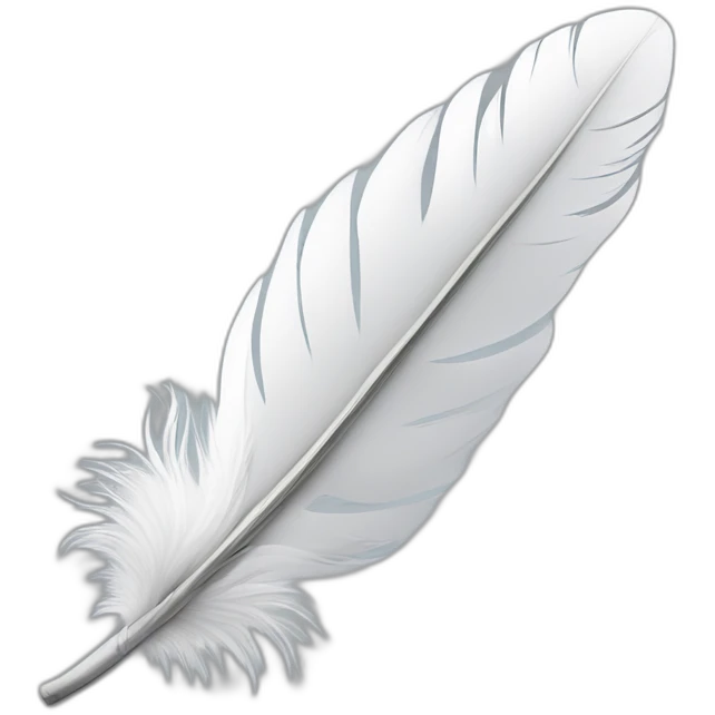 white feather and inkpot emoji