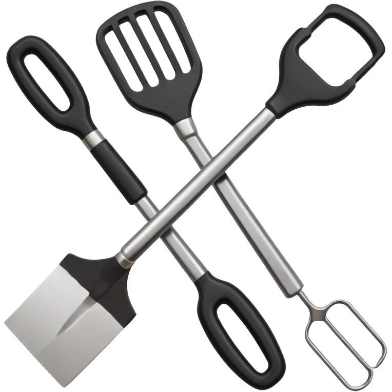 BBQ Tools with Black Plastic Handles emoji