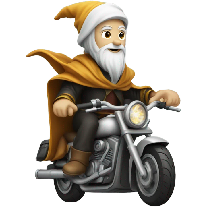 Wizard on motorcycle  emoji