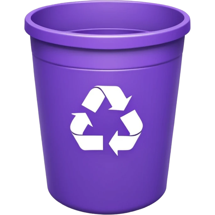 purple recycle bin empty emoji