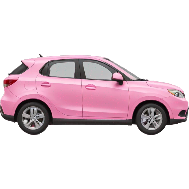 pink car emoji