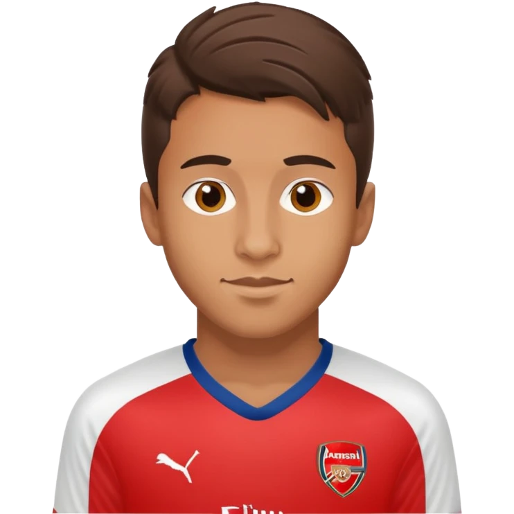 Soccer player in red Arsenal jersey emoji