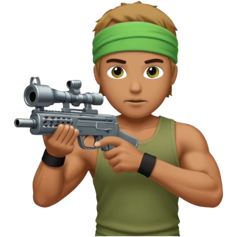 Rambo shooting emoji