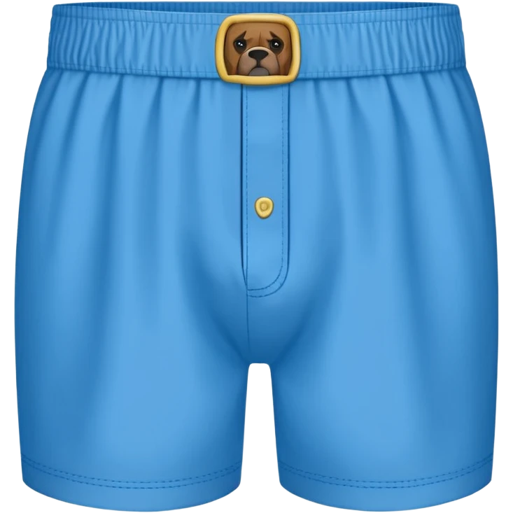 blue boxer shorts, with waistband detail emoji