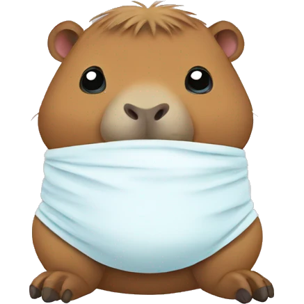 capybara wearing diaper emoji