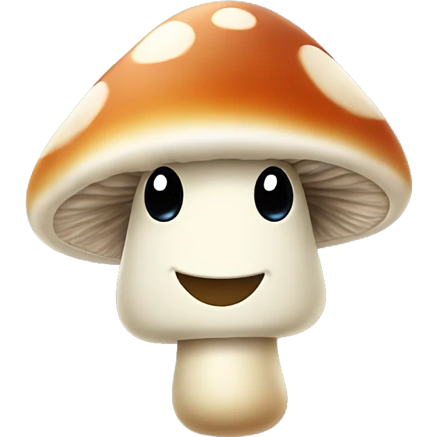 mushroom with happy face emoji