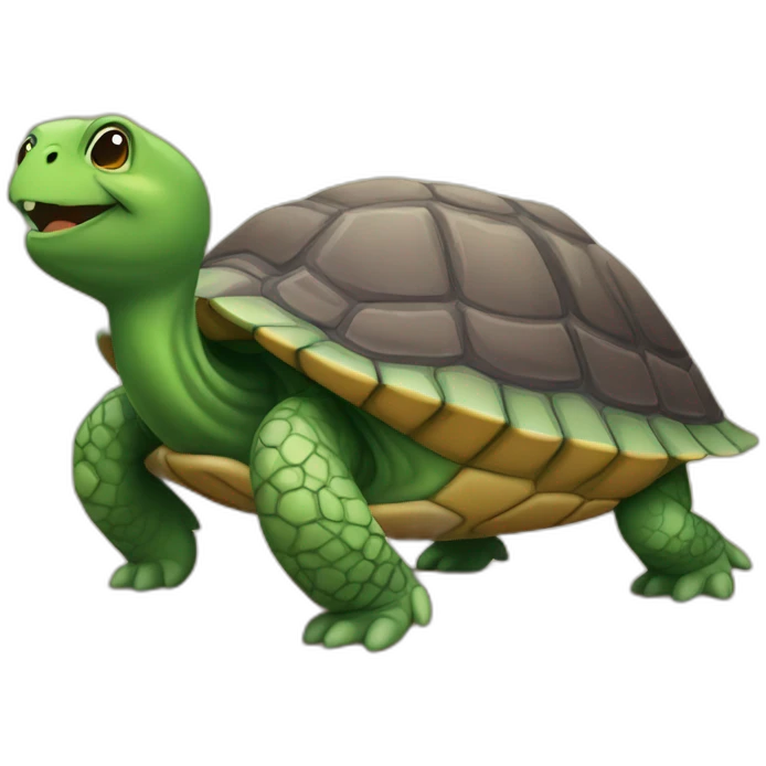 Chat sur tortue emoji