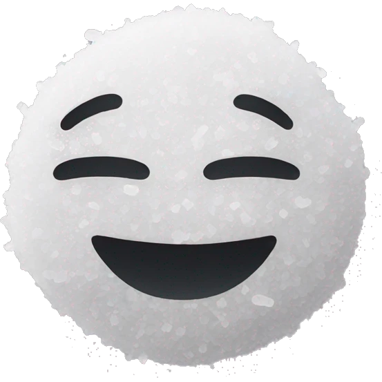 smiling emoji with a pile of salt emoji