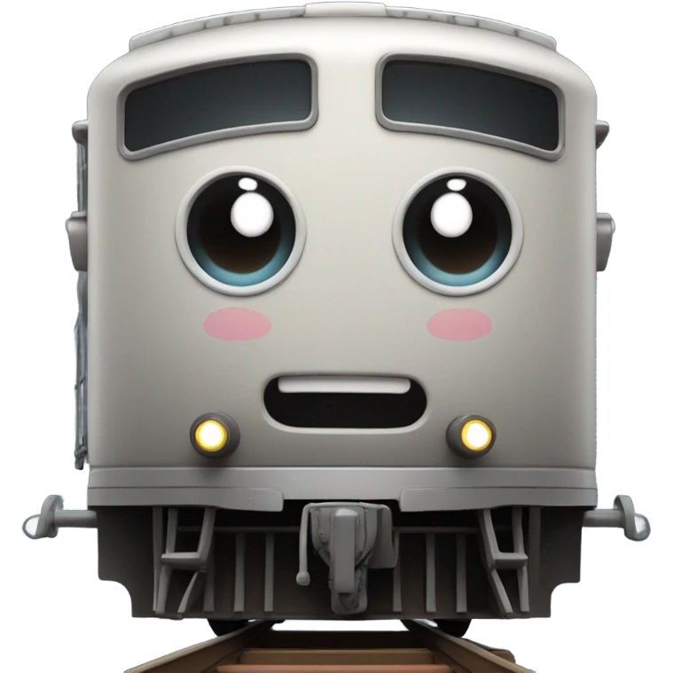 Electric Train with Kirby eye style  emoji