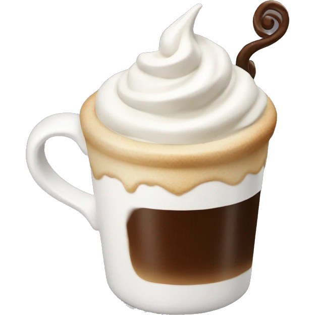 Coffee with whipped cream  emoji