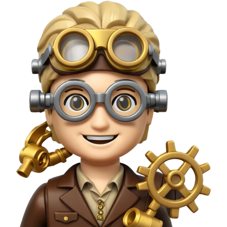 Steampunk Inventor lego toy emoji