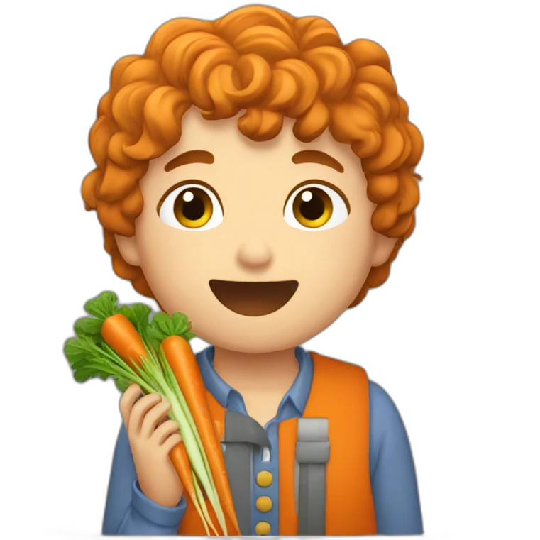 Pippin eating carrots emoji