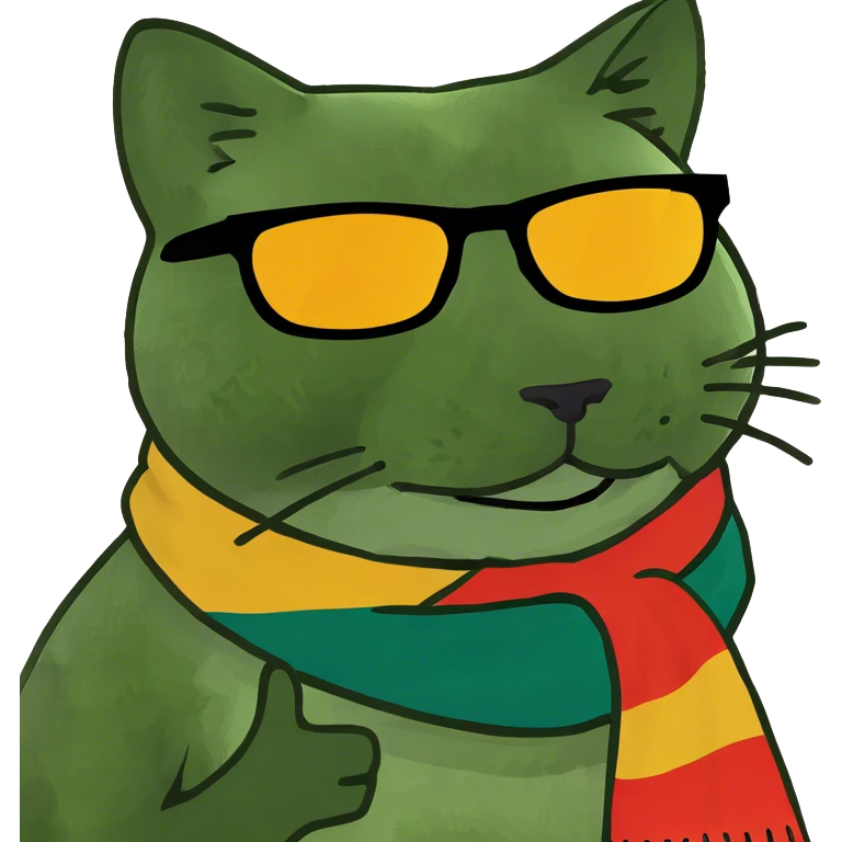 Cat with sunglasses emoji