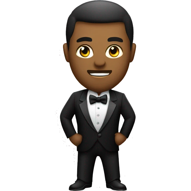 nightclub bouncer wearing a tuxedo outside a club emoji