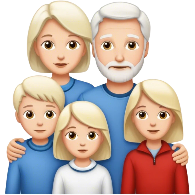 White Canadian family emoji