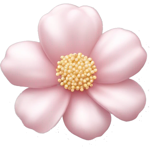 Pearl light pink flower emoji
