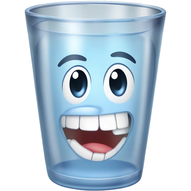 vaso de agua y dientes de ajo emoji