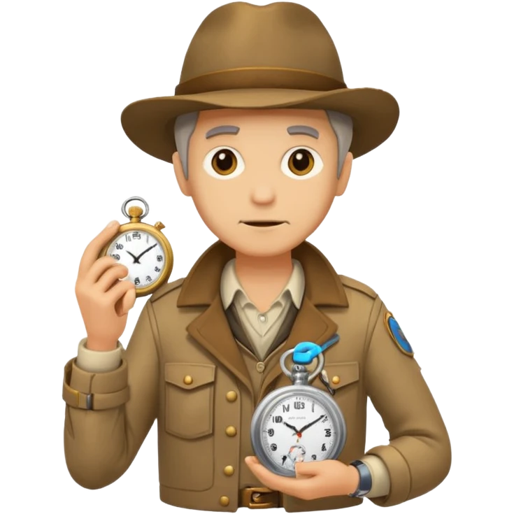 Explorer with pocket watch emoji