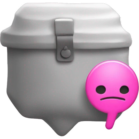 Pink geotag emoji