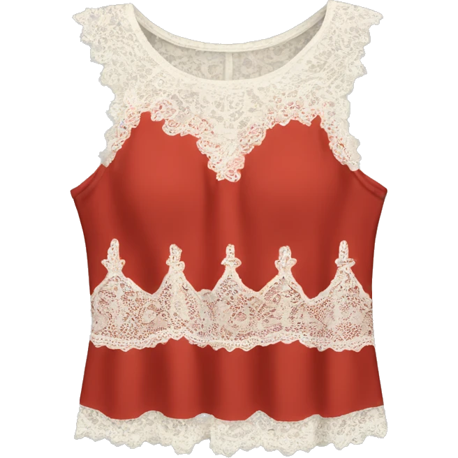 Red top with lace emoji