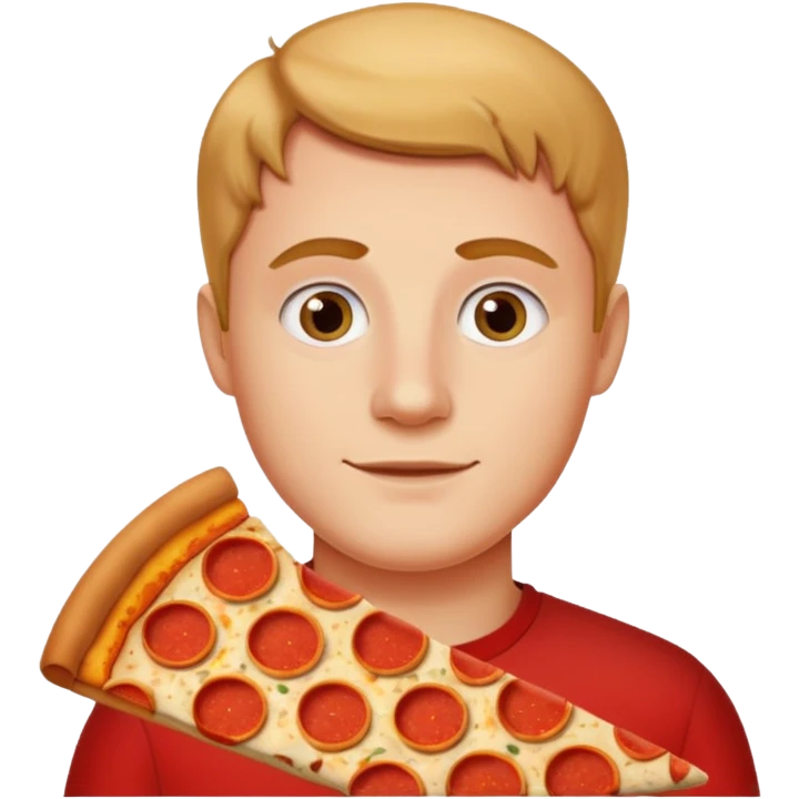 Kevin with pizza emoji