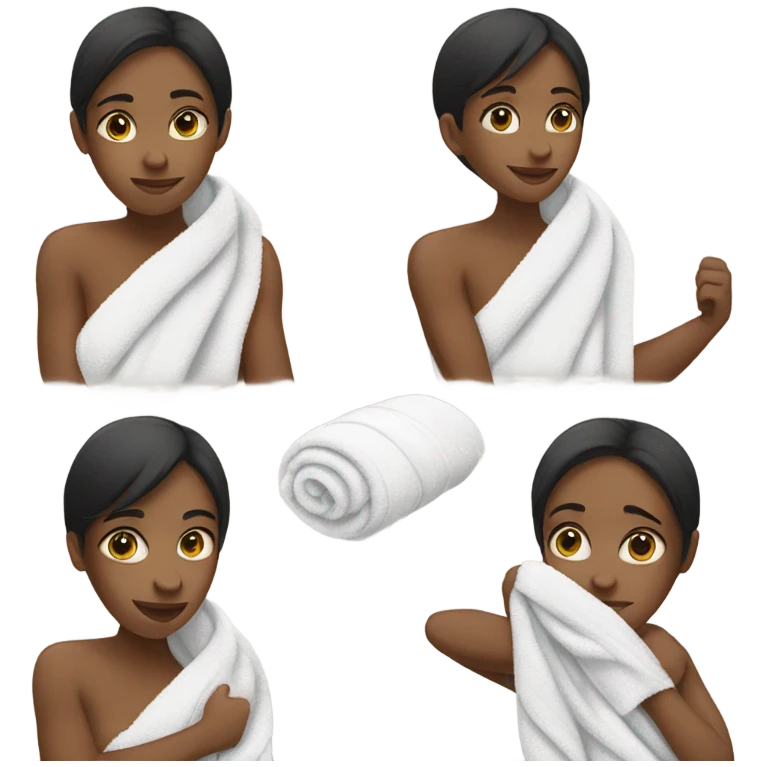 Girl but in towel emoji