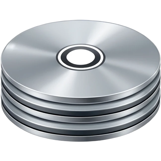 two metal computer disks emoji