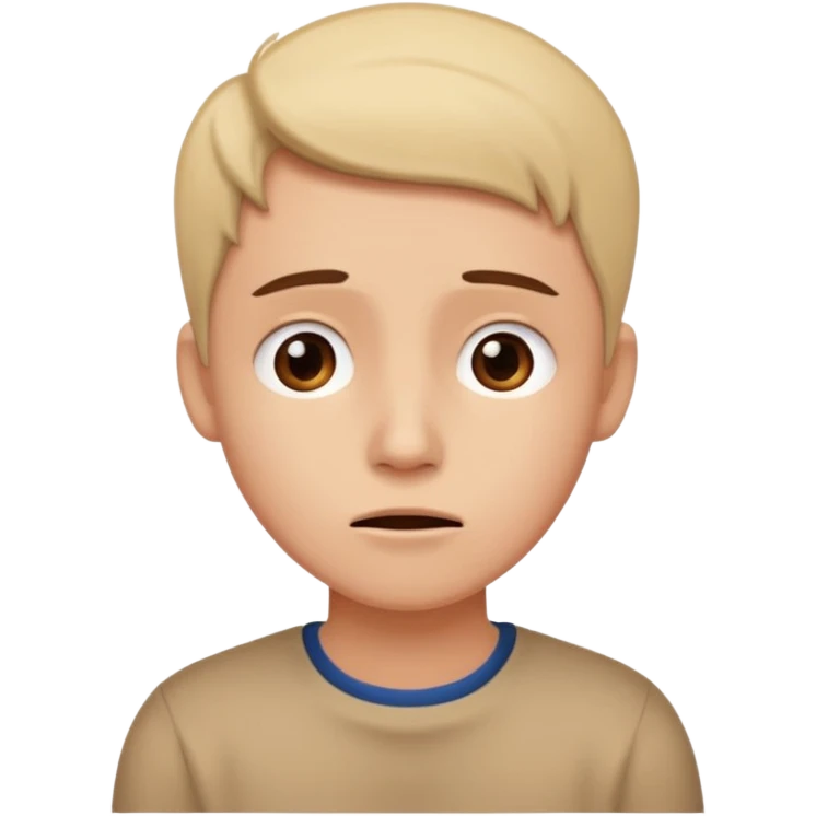 A person talking to the audience his age is 30 with deep feeling of sadness additionally lovely face emoji