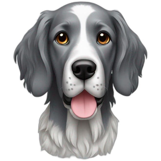 Setter anglais grey emoji