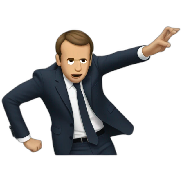 Macron qui Dab emoji