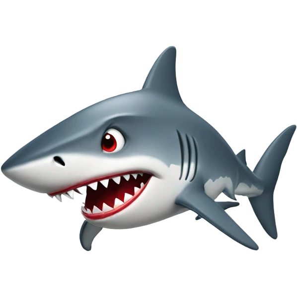 SHARK with red nose emoji