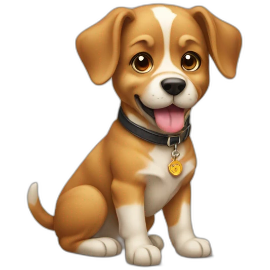 Un chien avec du scotch sur la patte emoji
